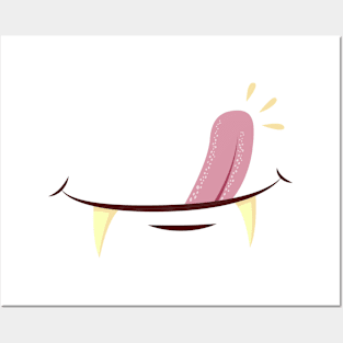 Funny Mouth Shape with Tongue Out Posters and Art